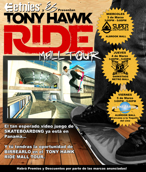 Etnies y ES presentan Tony Hawk Ride Mall Tour